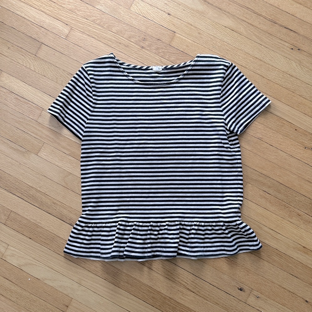 J. Crew Striped Cotton Dress Shirt Size S
